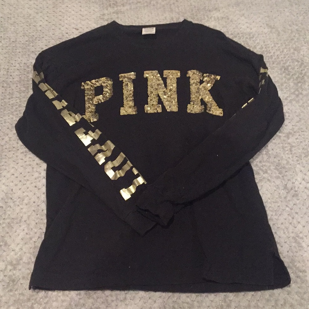 Black Victoria secret log sleeve top
